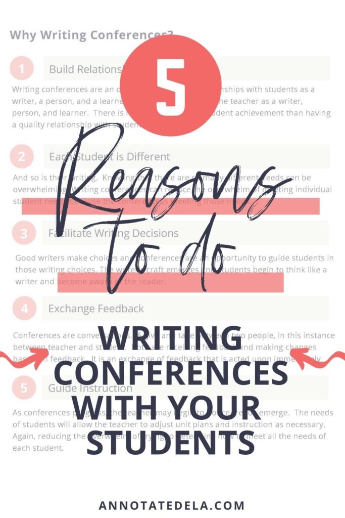 5 reasons to do writing conferences with your students