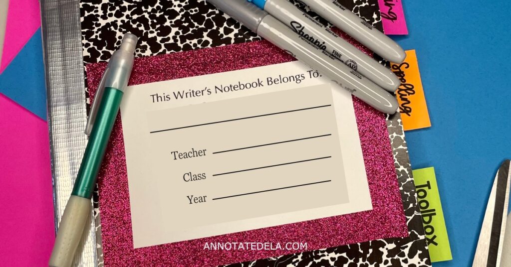 How to set-up writer's notebook decorated notebook