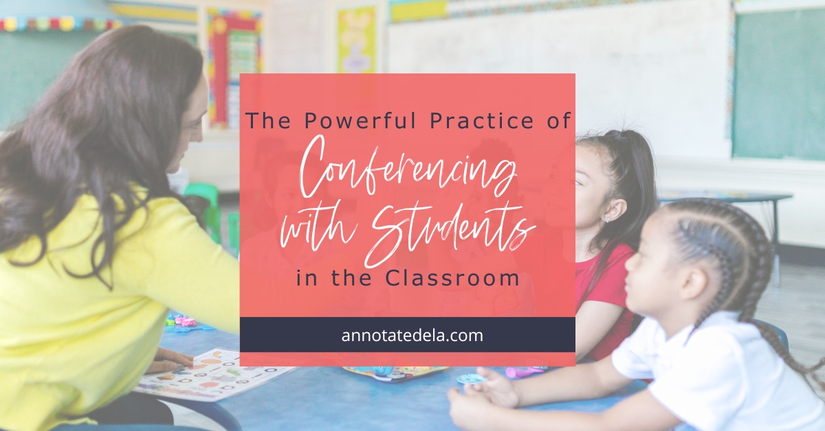 Conferencing with students in the classroom