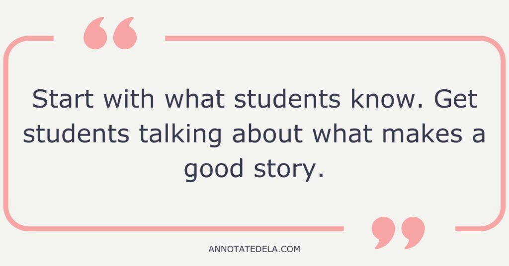 Narrative writing with students should start with what students know.
