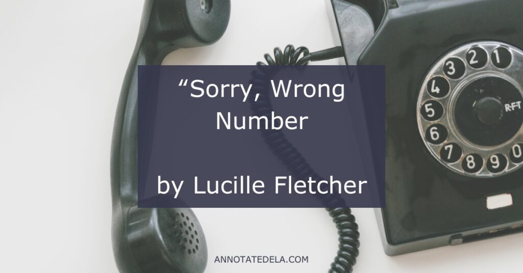 Spooky stories for middle school: Sorry, Wrong Number