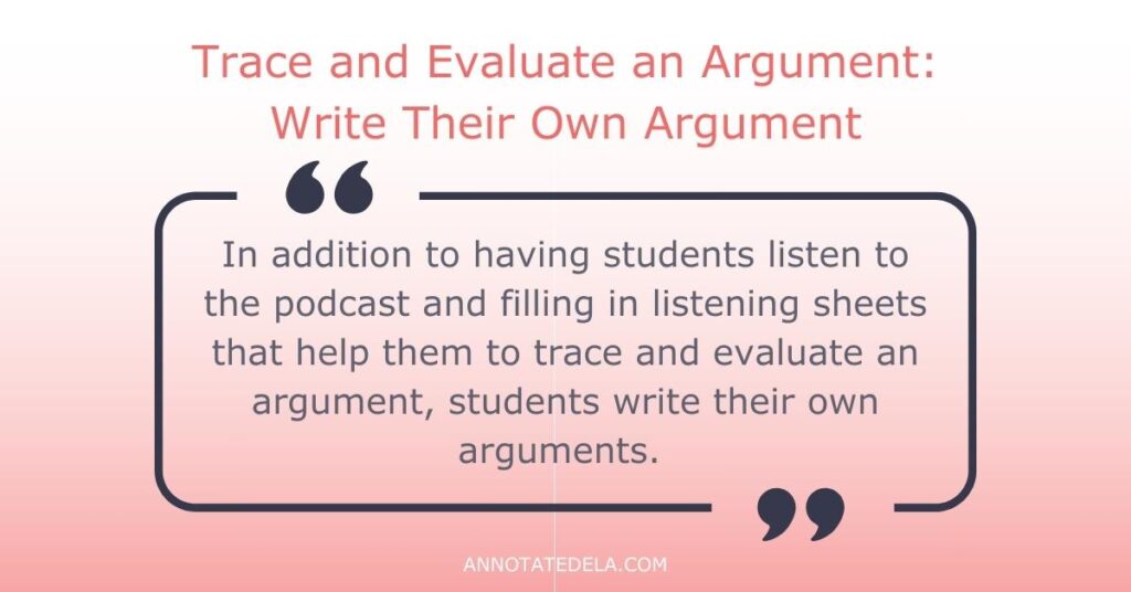 Trace and evaluate an argument quote from blog